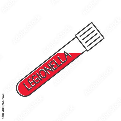 blood sample for Legionella test - vector illustration