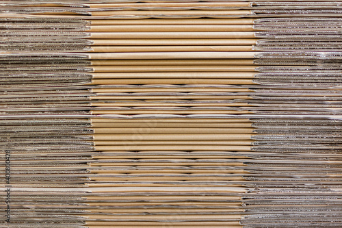 Pile of folded corrugated cardboard