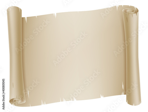 A paper scroll banner or parchment vintage background