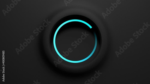 Loading progress visualized. Circular diagram with rainbow colors. 3D render / rendering.