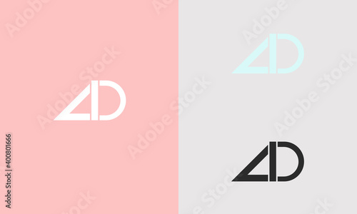 Minimal 4D Modern Logo Design Template photo