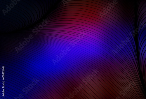 Dark Blue, Red vector background with wry lines.