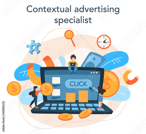 Contextual advertsing and targeting concept. Marketing campaign