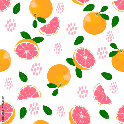 Fototapeta Naklejka Na Ścianę i Meble -  Grapefruit pattern