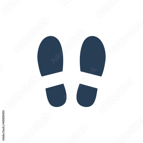 Shoe print icon. People foot symbol. Footsteps symbol. Vector isolated on white.