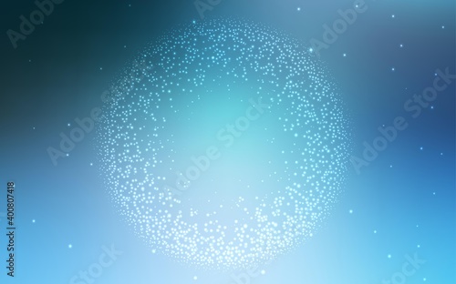 Light BLUE vector texture with milky way stars.