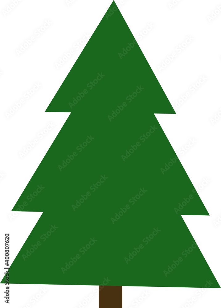 Obraz premium Green tree with the trunk