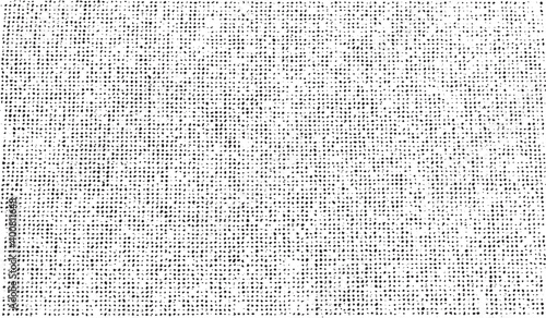 Vector fabric texture. Distressed texture of weaving fabric. Grunge background. Abstract halftone vector illustration. Overlay to create interesting effect and depth. Black isolated on white. EPS10.