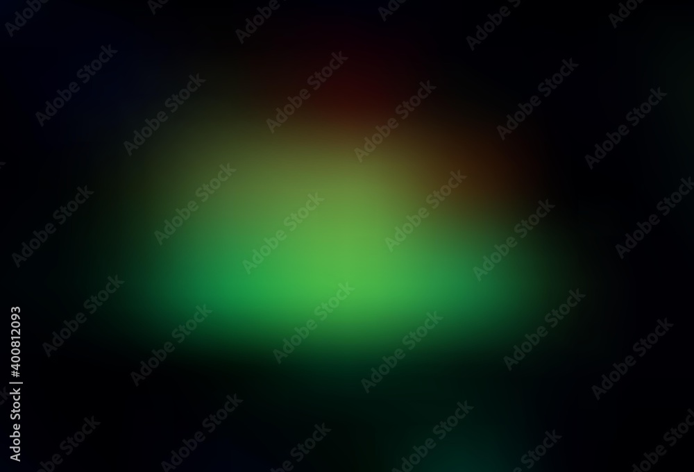 Dark Green, Red vector blurred background.