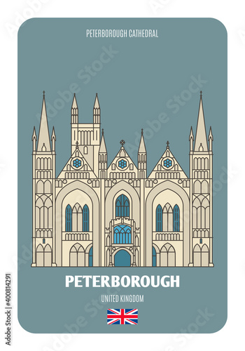 Peterborough Cathedral in Peterborough, UK. Architectural symbols of European cities