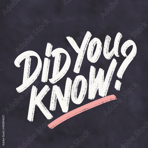 Did you know. Vector banner.