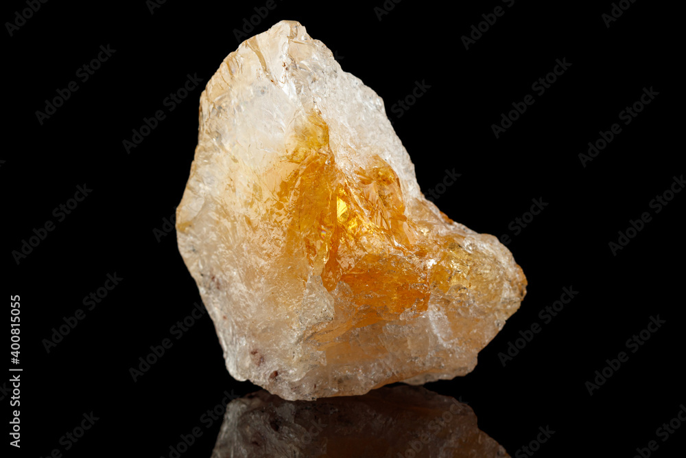 macro stone mineral citrine on a black background macro stone mineral citrine on a black background
