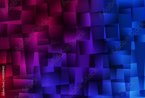 Dark Blue  Red vector pattern in square style.