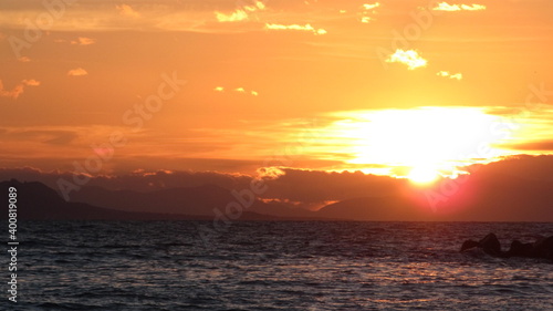 sunset in adriatic sea