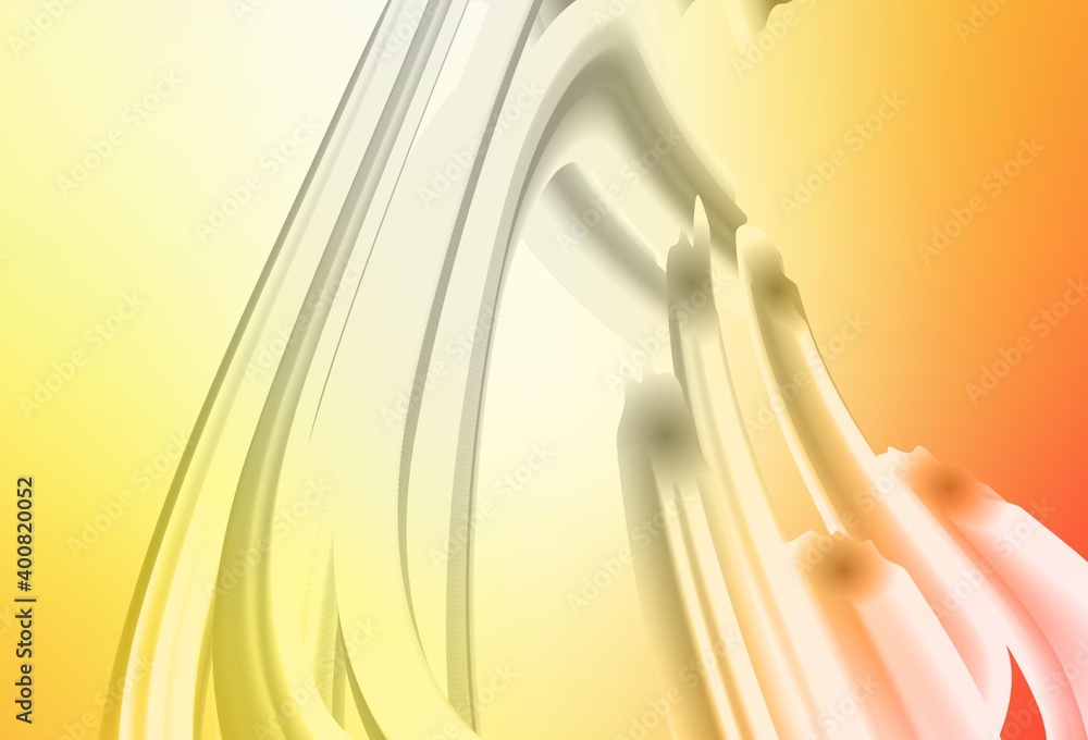 Light Red, Yellow vector texture with curved lines. Light Red, Yellow vector texture with curved lines.