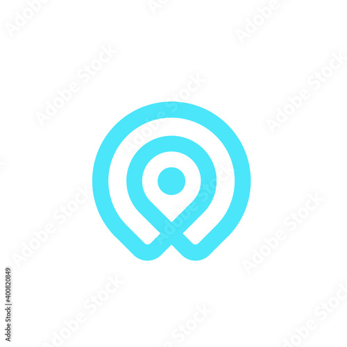 W pin map logo design