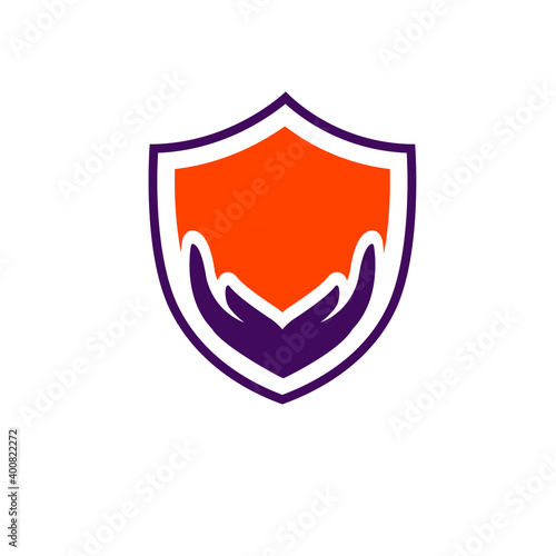 hand shield logo design