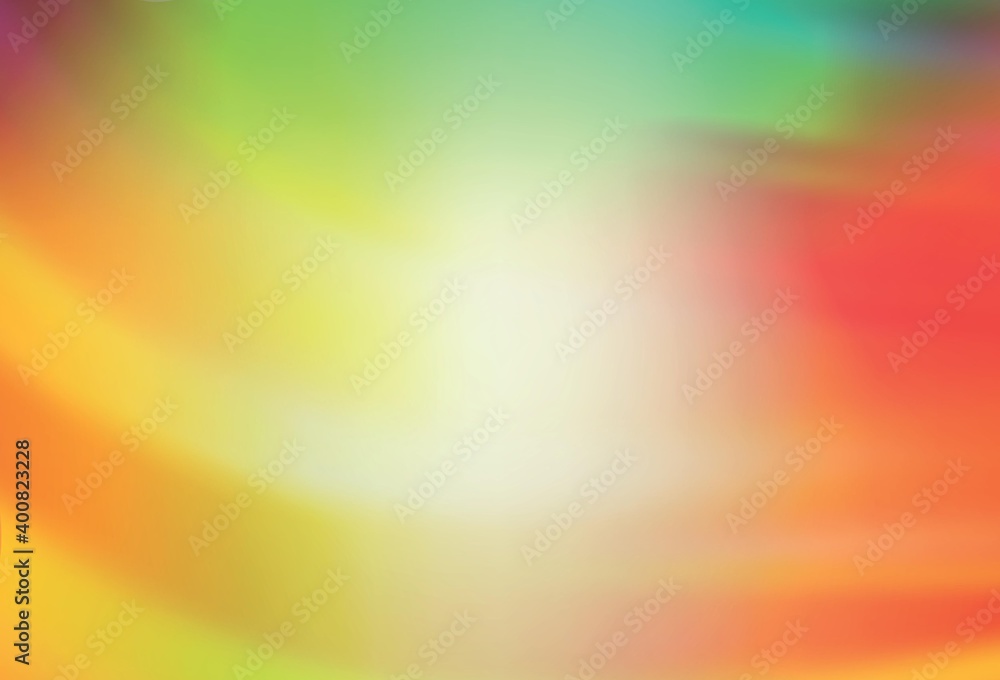 Light Green, Red vector colorful blur backdrop.