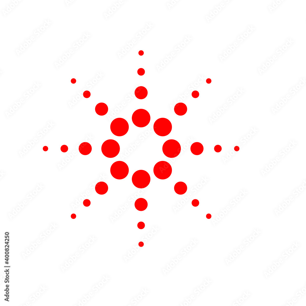 dots sun logo design