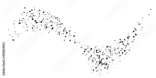 Silver glitter confetti on a white background. Illustration of a drop of shiny particles. Decorative element. Luxury background for your design  cards  invitations  gift  vip.