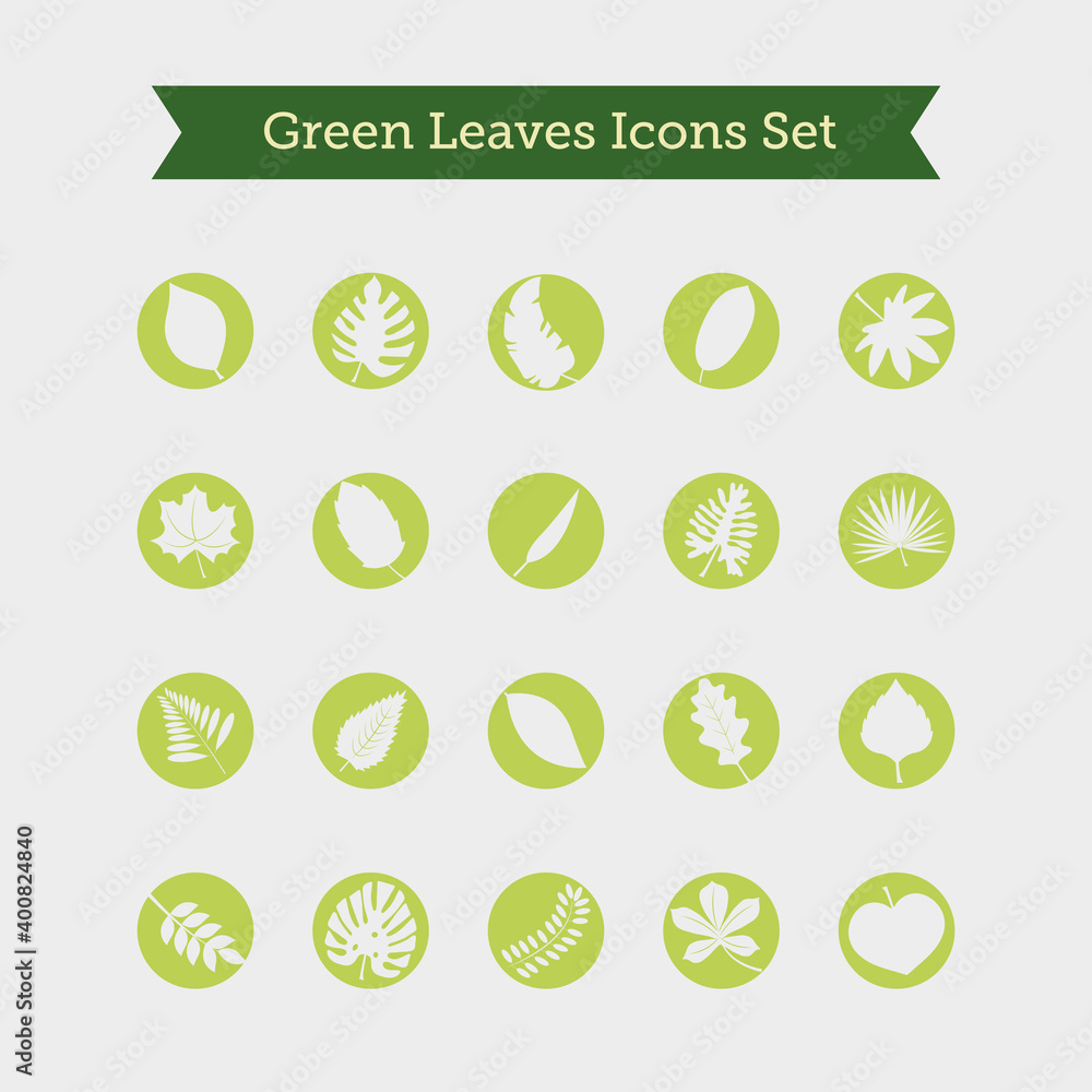 bundle of twenty leafs plants and lettering in ribbon silhouette style icons vector illustration design bundle of twenty leafs plants and lettering in ribbon silhouette style icons vector illustration design