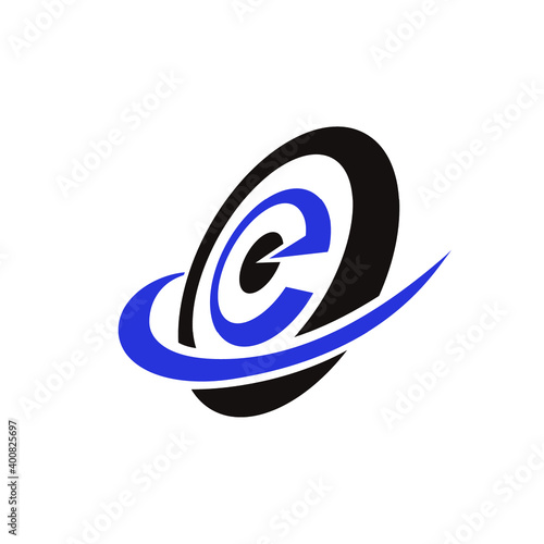 E spin logo design