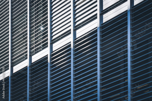 Venetian louvers of a residential building