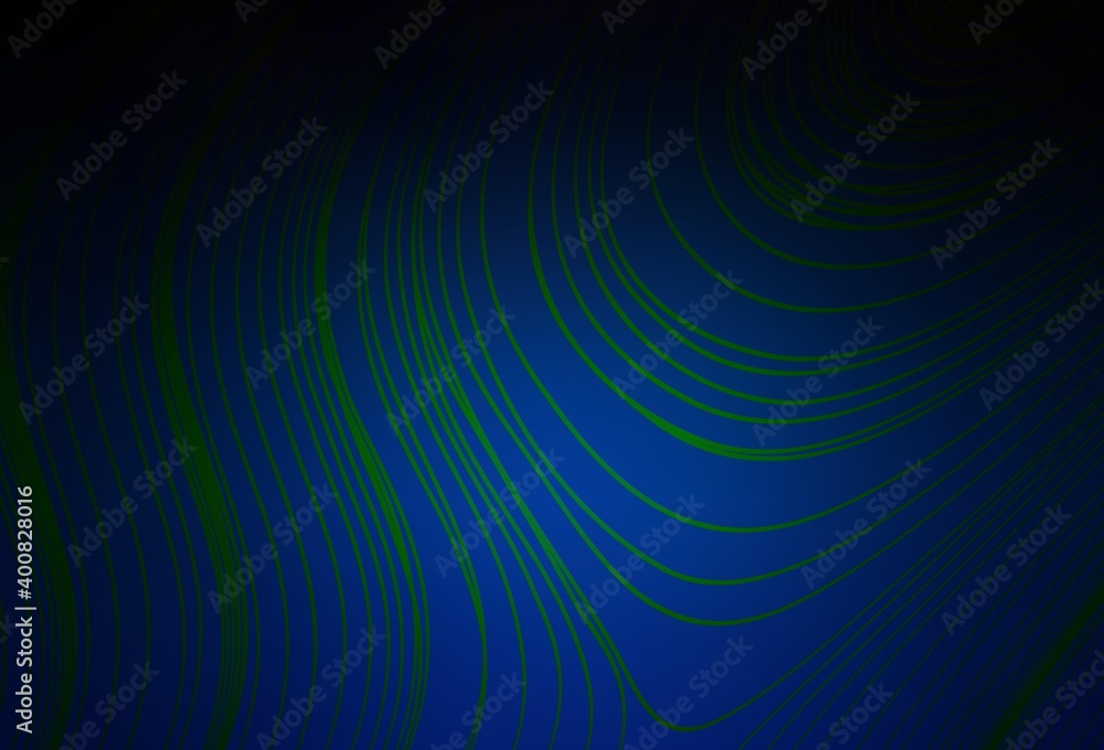 Fototapeta premium Dark BLUE vector blurred shine abstract template.