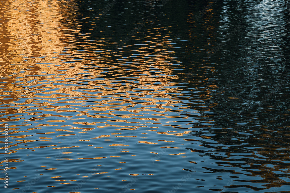 Light reflections on an urban pond Light reflections on an urban pond