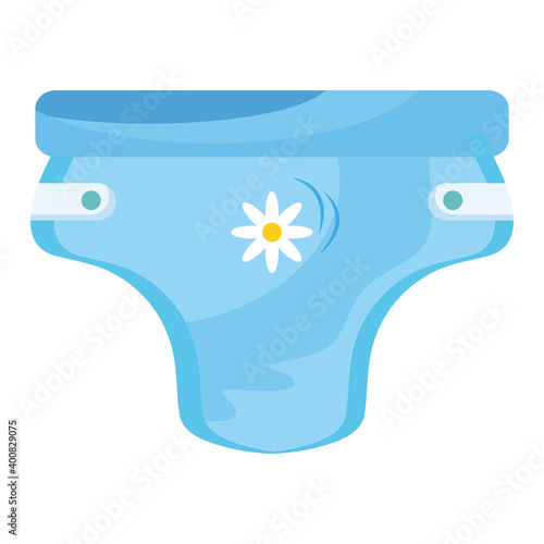 baby diaper flat style icon vector illustration design