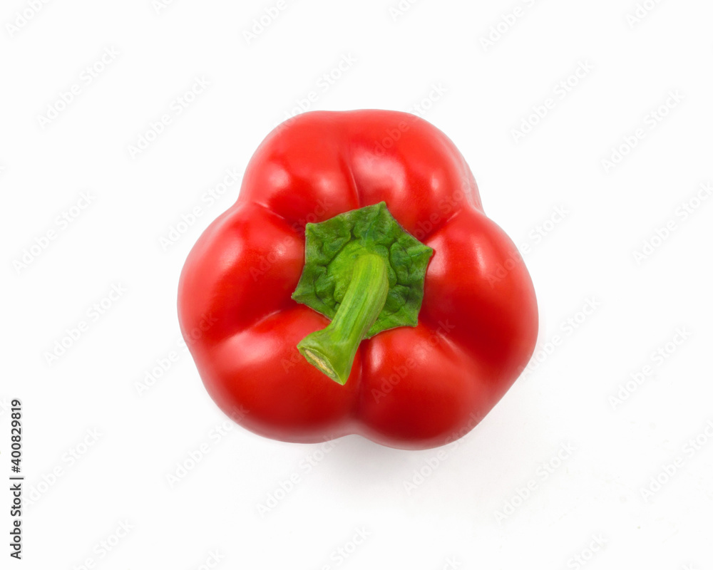 Bulgarian red pepper on a white background Bulgarian red pepper on a white background