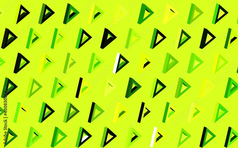 Dark Green, Yellow vector texture with triangular style. Dark Green, Yellow vector texture with triangular style.