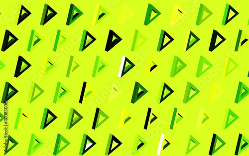 Dark Green  Yellow vector texture with triangular style.