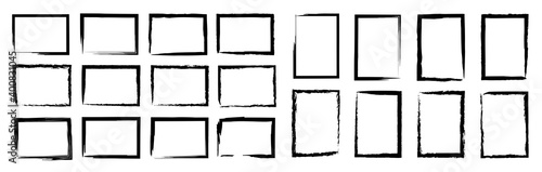 Grunge frame border set vector illustration
