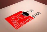 3d bomb logo design concept