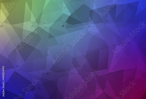 Light Multicolor vector template with chaotic poly shapes.