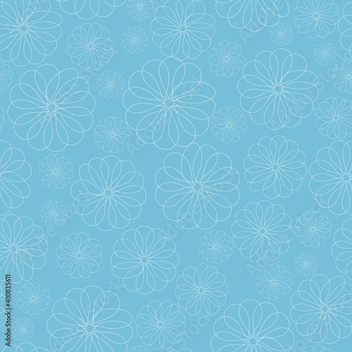 Fragile flowers vector repeat pattern print background