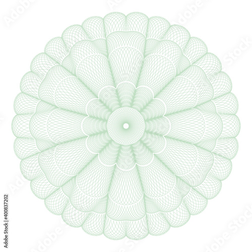 Guilloche rosettes, template for diplomas, certificates, letterheads, lottery tickets, moneys