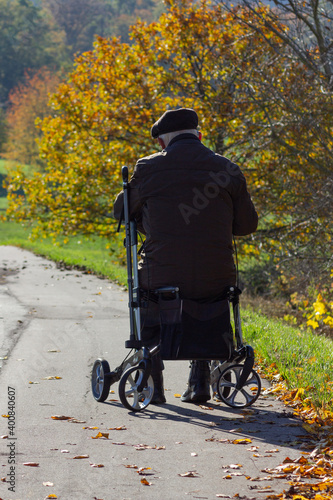 Wallpaper Mural senior man with rollator Torontodigital.ca