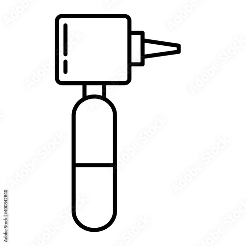 otoscope flashlight device medical line style icon vector illustration design