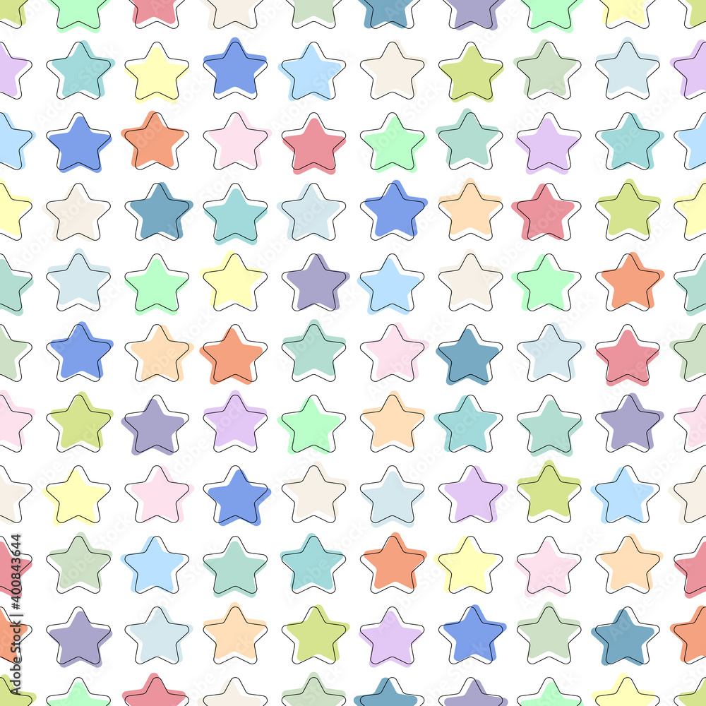 Color seamless geometric star pattern - pastel design. Bright fashion background, vibrant repeatable texture Color seamless geometric star pattern - pastel design. Bright fashion background, vibrant repeatable texture