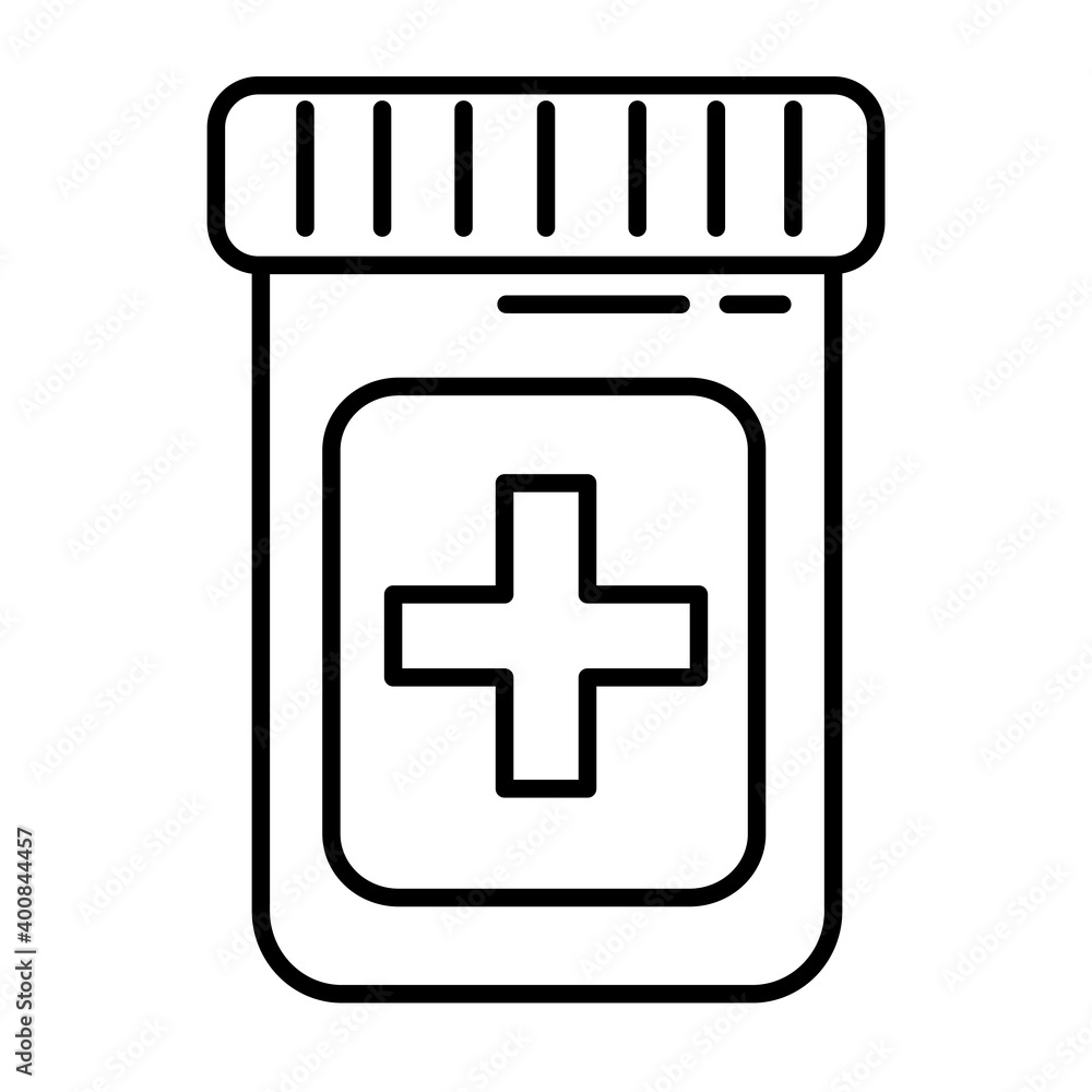medical cross symbol in bottle drugs line style icon vector illustration design medical cross symbol in bottle drugs line style icon vector illustration design