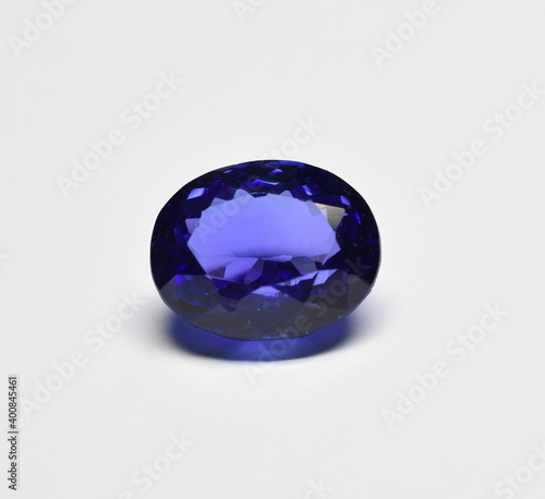 Tanzanite natural and facet cut gemstone