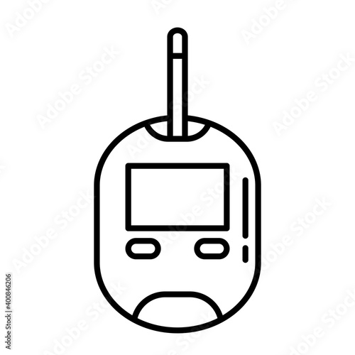 glucometer device measure line style icon vector illustration design