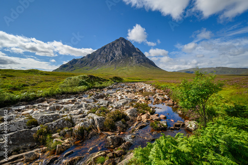 River Etive with Stob Dearg peak in background photo