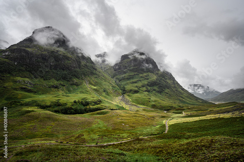 Green landscape of Glen Coe