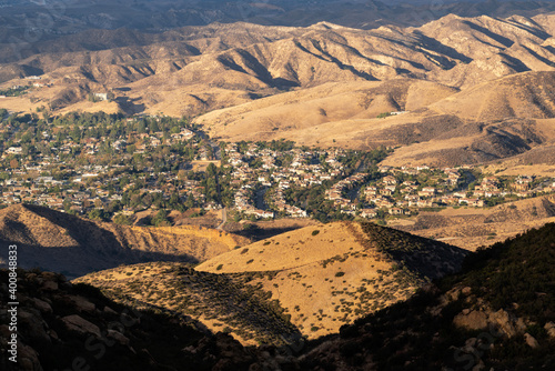 Mountain view of suburban s...