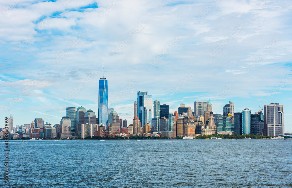 Fototapeta premium Manhattan panoramic skyline. New York City, USA.