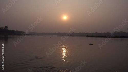 boat ride in horseshoe lake of purbasthali,east burdwan,west bengal and watching migratory bird photo