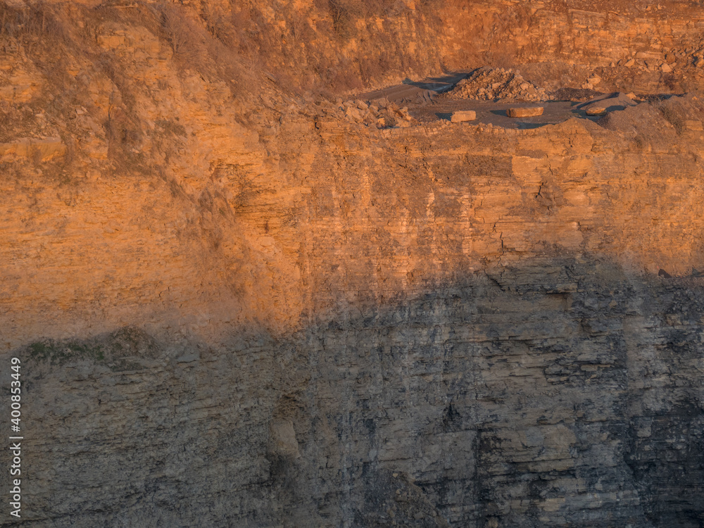 Naklejka premium Sandabbau im Steinbruch